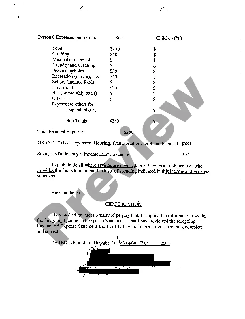Get A04 Income and Expense Statement of Both Parties Preview A04 Income and Expense Statement of Both Parties