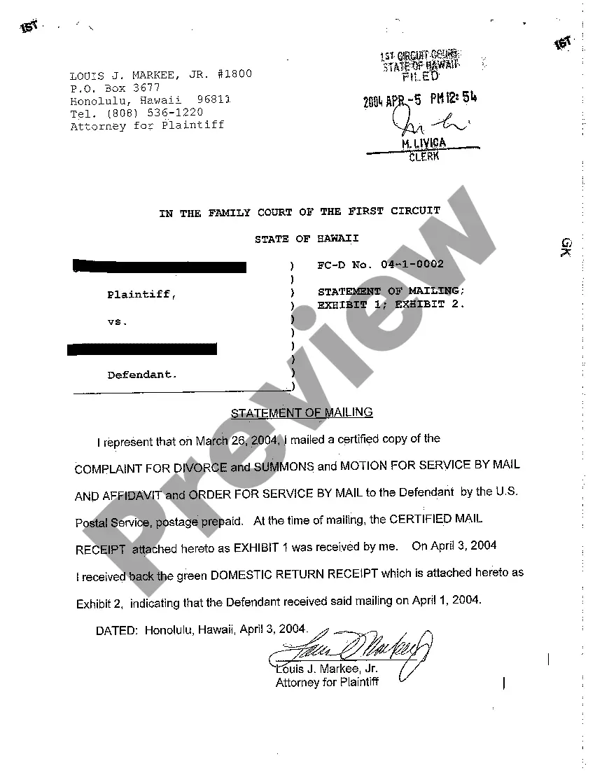 Preview A02 Complaint for Divorce regarding Uncontested Divorce With No Children