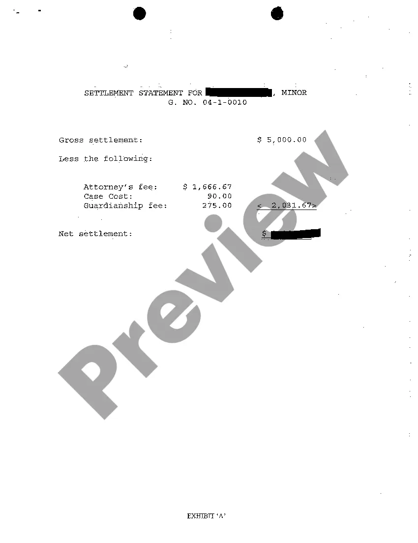 Get A05 Settlement Statement Preview A05 Settlement Statement