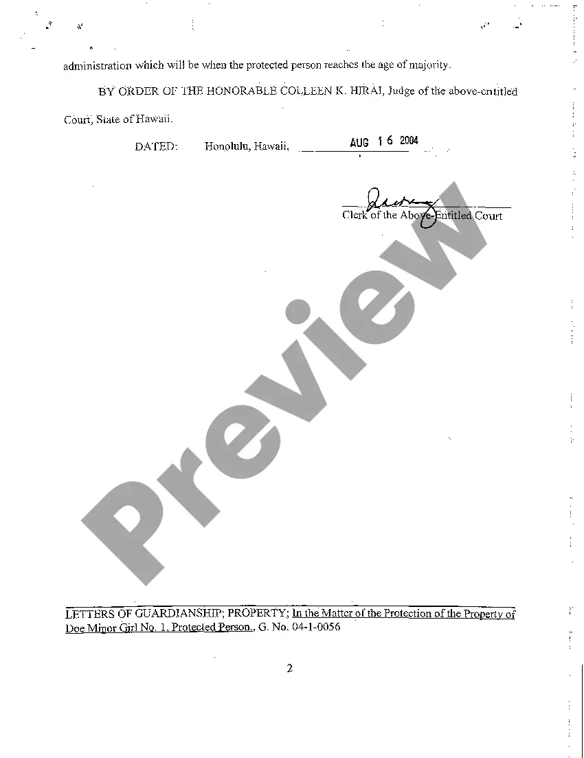 Get A09 Letters of Guardianship - Property Preview A09 Letters of Guardianship - Property
