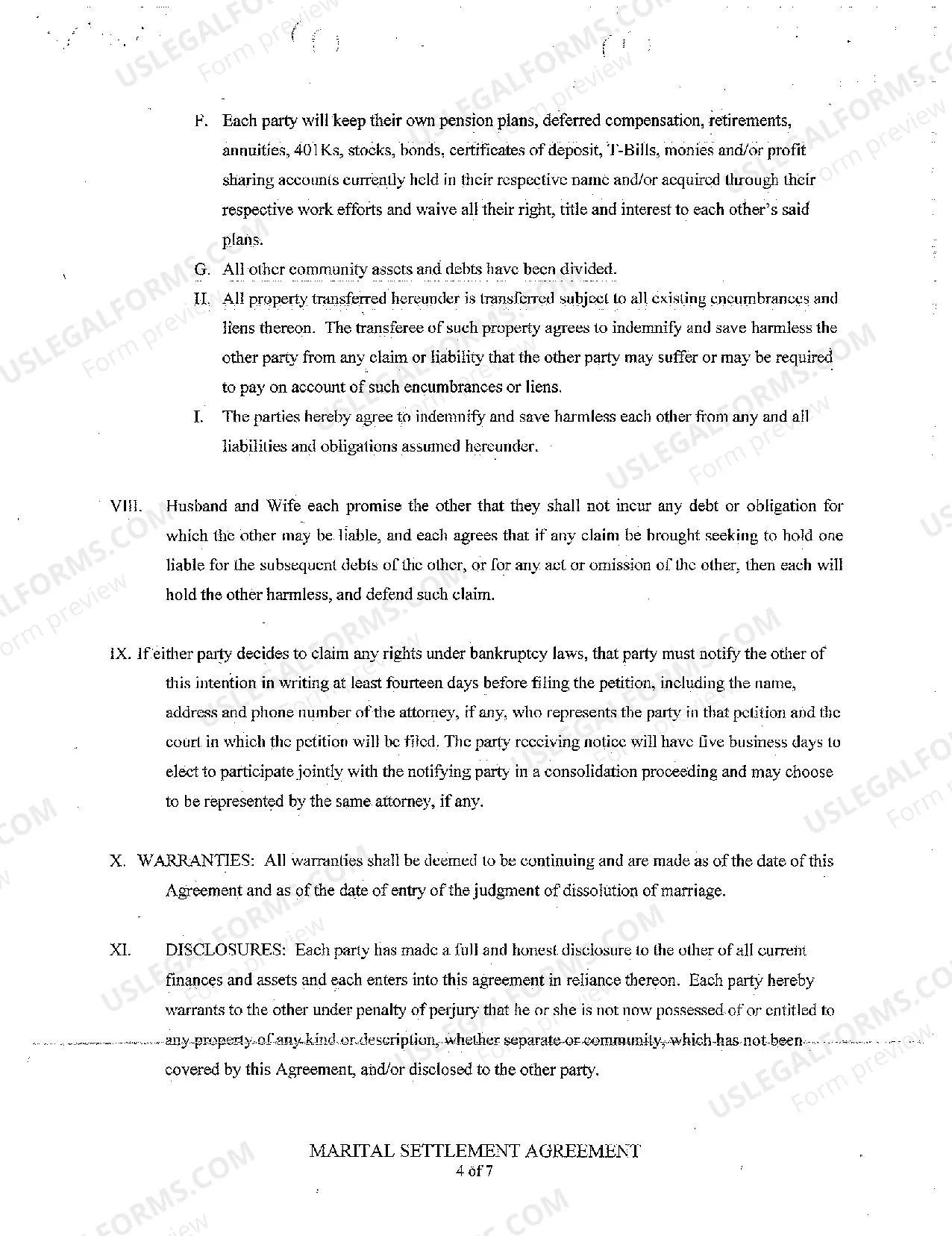 Preview A02 Marital Settlement Agreement
