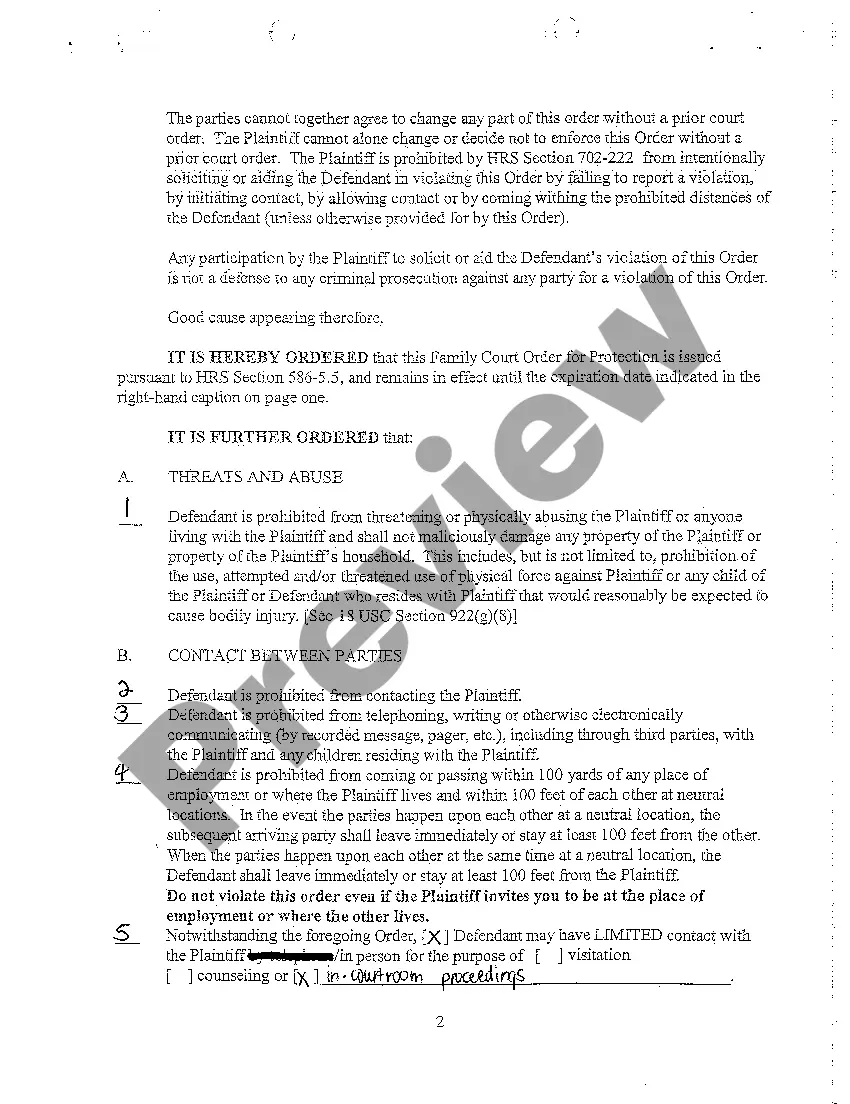 Preview A04 Order for Protection