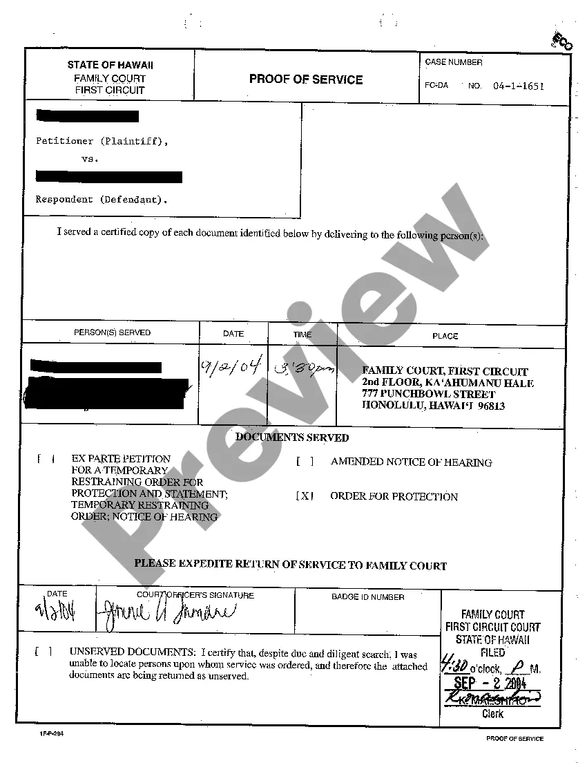 Preview A04 Order for Protection