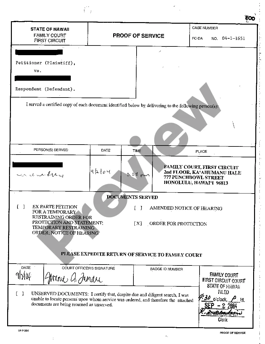 Preview A04 Order for Protection