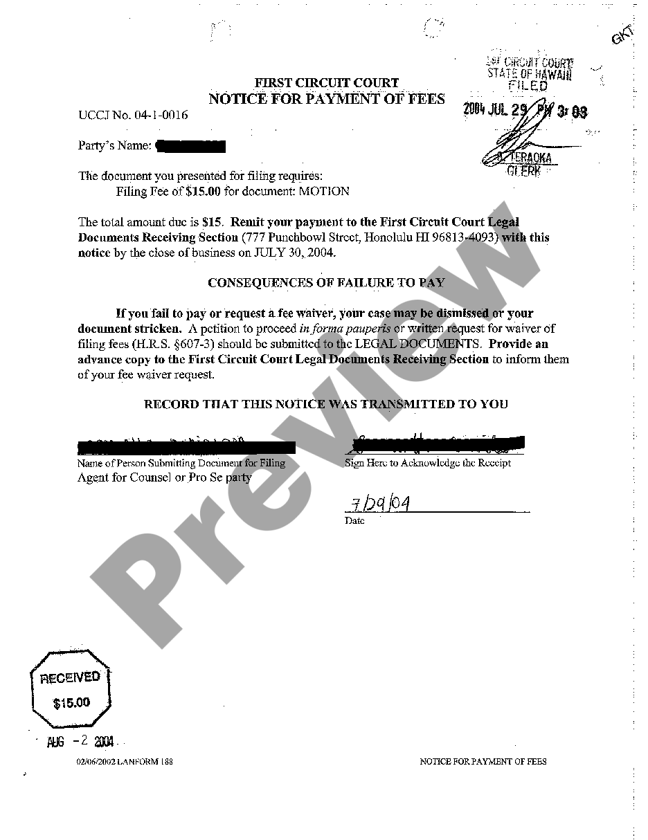page 1 A07 Notice for Payment of Fees preview