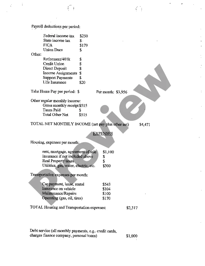 Preview A08 Income and Expense Statement