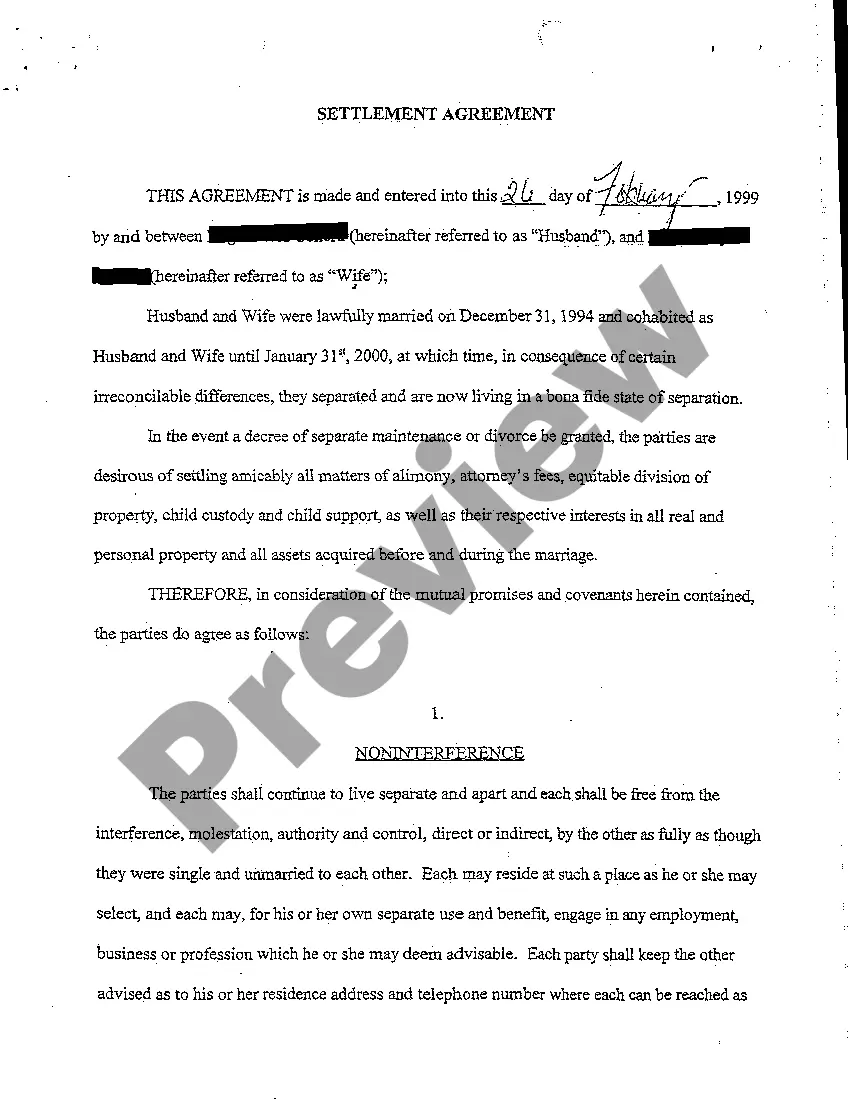 Preview A04 Original Settlement Agreement