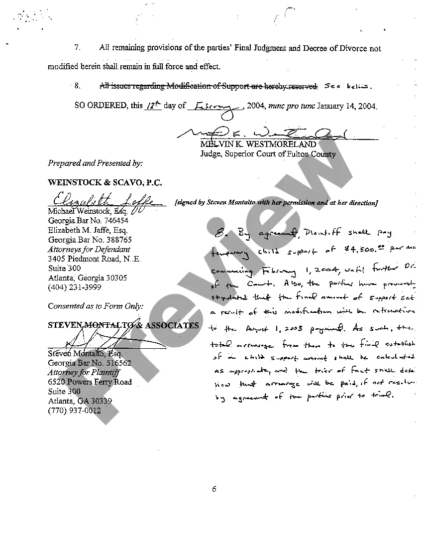 Preview A05 Final Order on Custody and Visitation and Temporary Order of Support