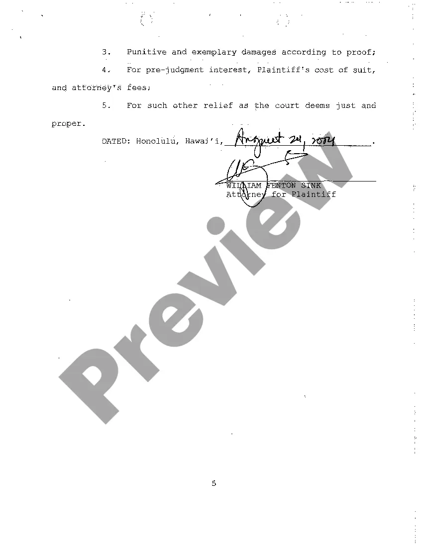 Preview A02 First Amended Complaint for Assault, Battery, Violation of Civil Rights by Police Officers to Wrongfully-Arrested Plaintiff