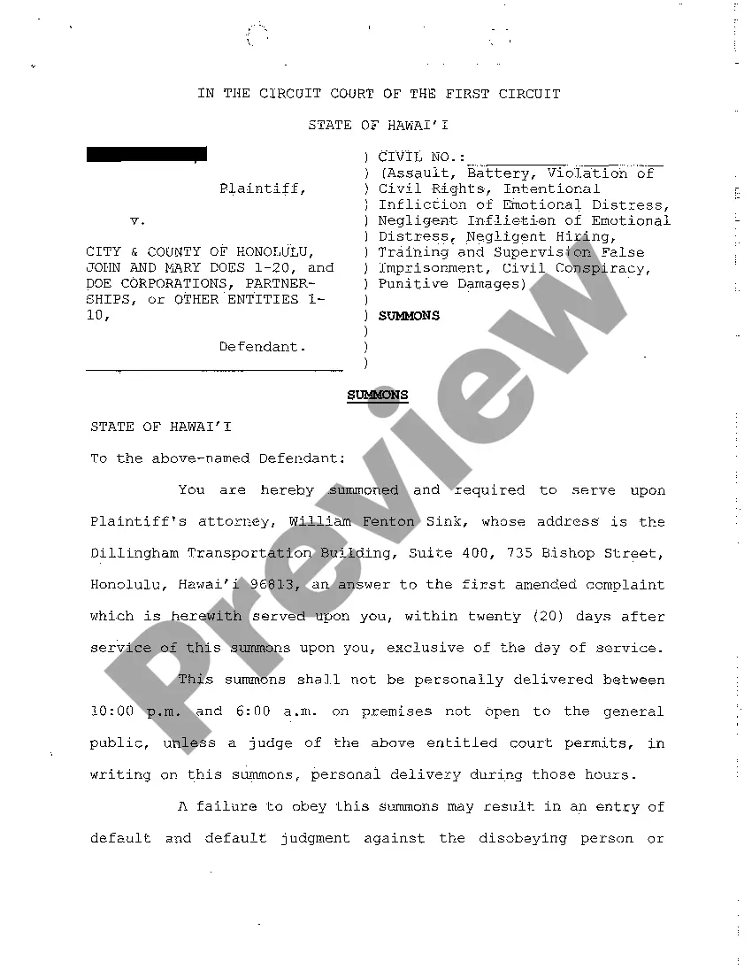 Preview A02 First Amended Complaint for Assault, Battery, Violation of Civil Rights by Police Officers to Wrongfully-Arrested Plaintiff