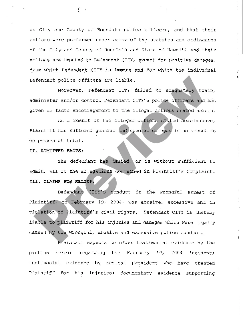 Preview A06 Plaintiff's Pretrial Statement