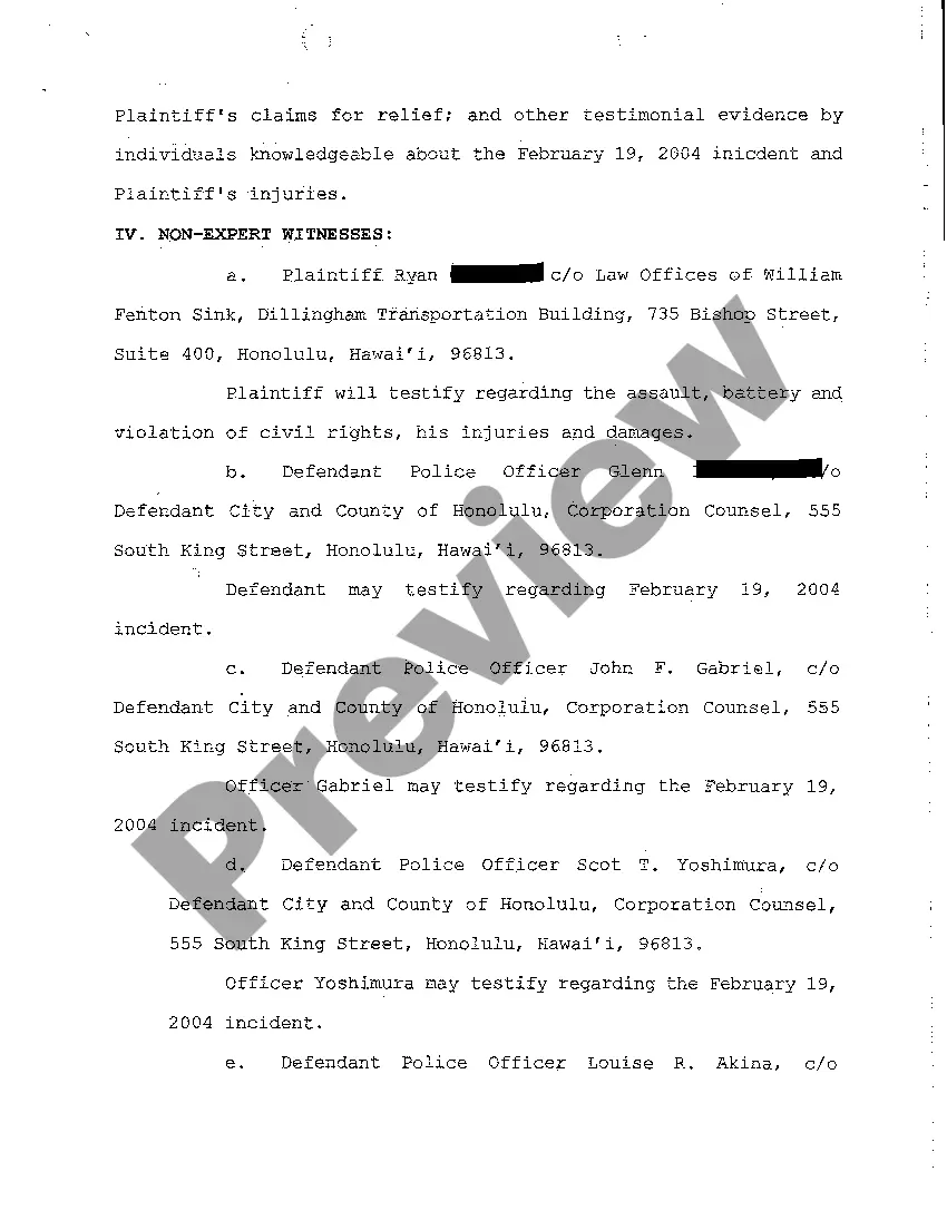 Preview A06 Plaintiff's Pretrial Statement