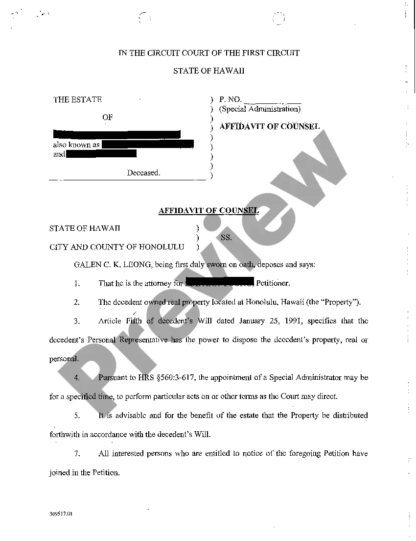 Get A01 Ex Parte Petition for Appointment of Special Administrator regarding Testate Estate Preview A01 Ex Parte Petition for Appointment of Special Administrator regarding Testate Estate