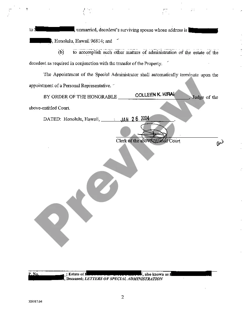 Get A06 Letters of Special Administration Preview A06 Letters of Special Administration