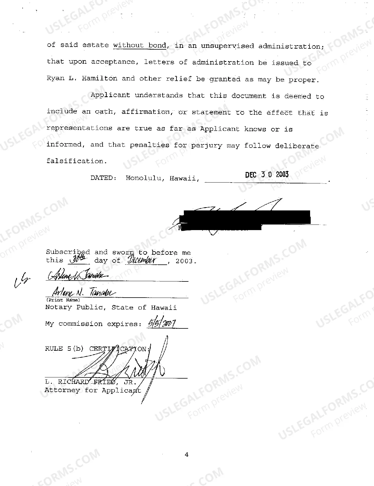 Preview A01 Application for Informal Appointment of Personal Representative of Minor Decedent Without Will