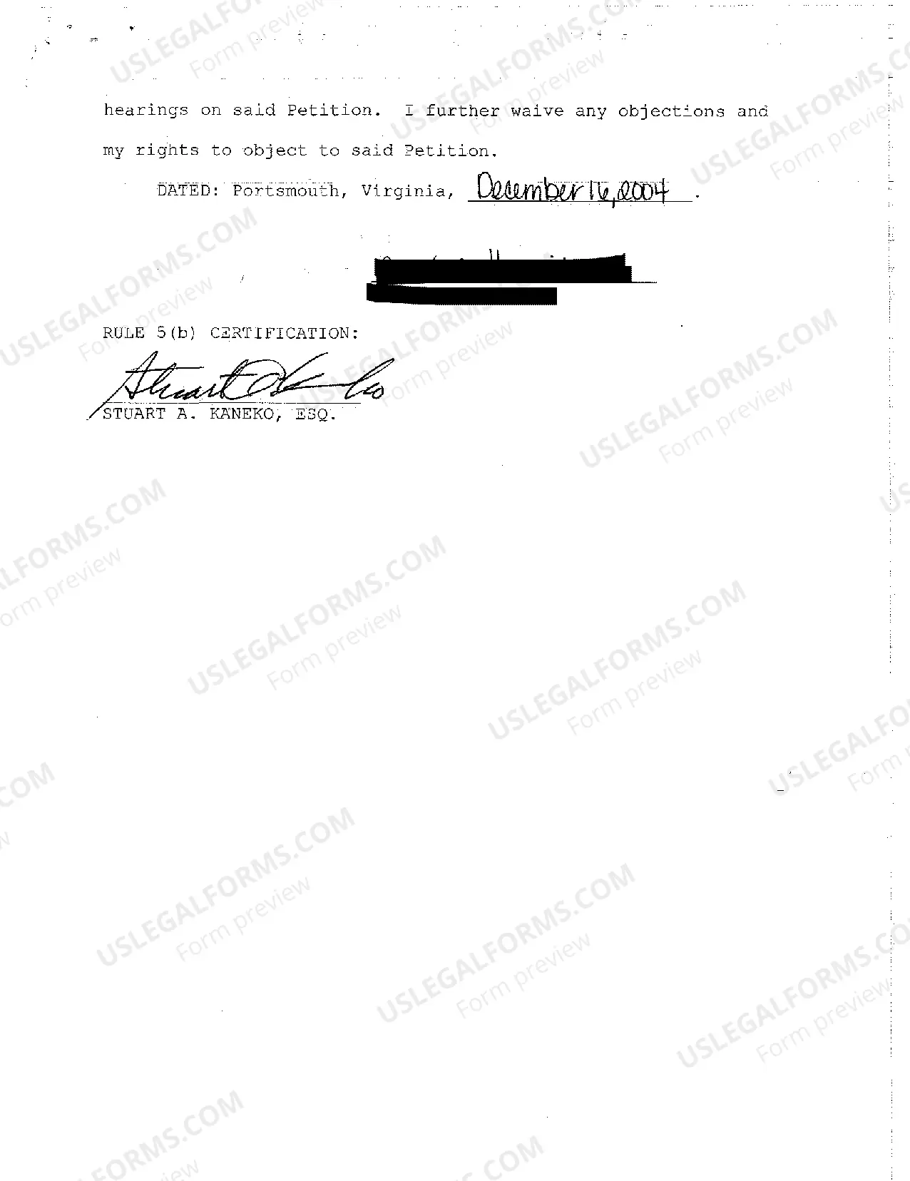 Preview A12 Joinder by Minor Decedent's Mother and Waiver of Rights to Object