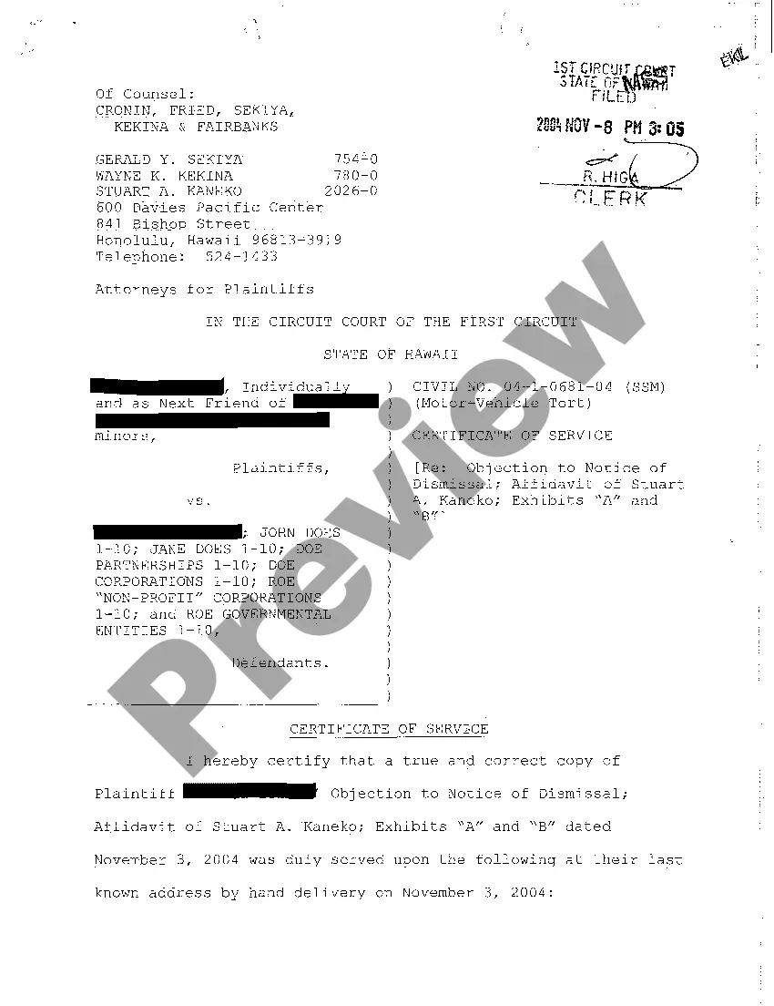 Get A06 Notice of Dismissal for Want of Service Preview A06 Notice of Dismissal for Want of Service