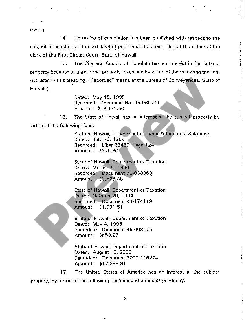 Preview A02 Notice of Mechanic's and Materialman's Lien and Demand