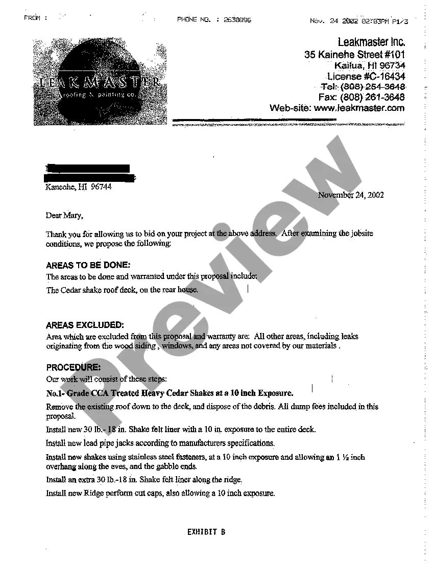 Preview A02 Notice of Mechanic's and Materialman's Lien and Demand