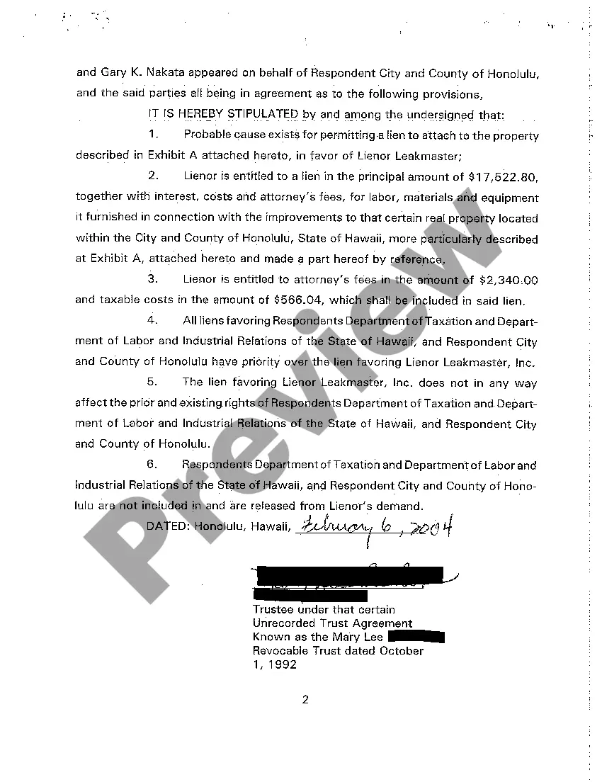 Get A09 Stipulated Order Directing Lien to Attach Preview A09 Stipulated Order Directing Lien to Attach