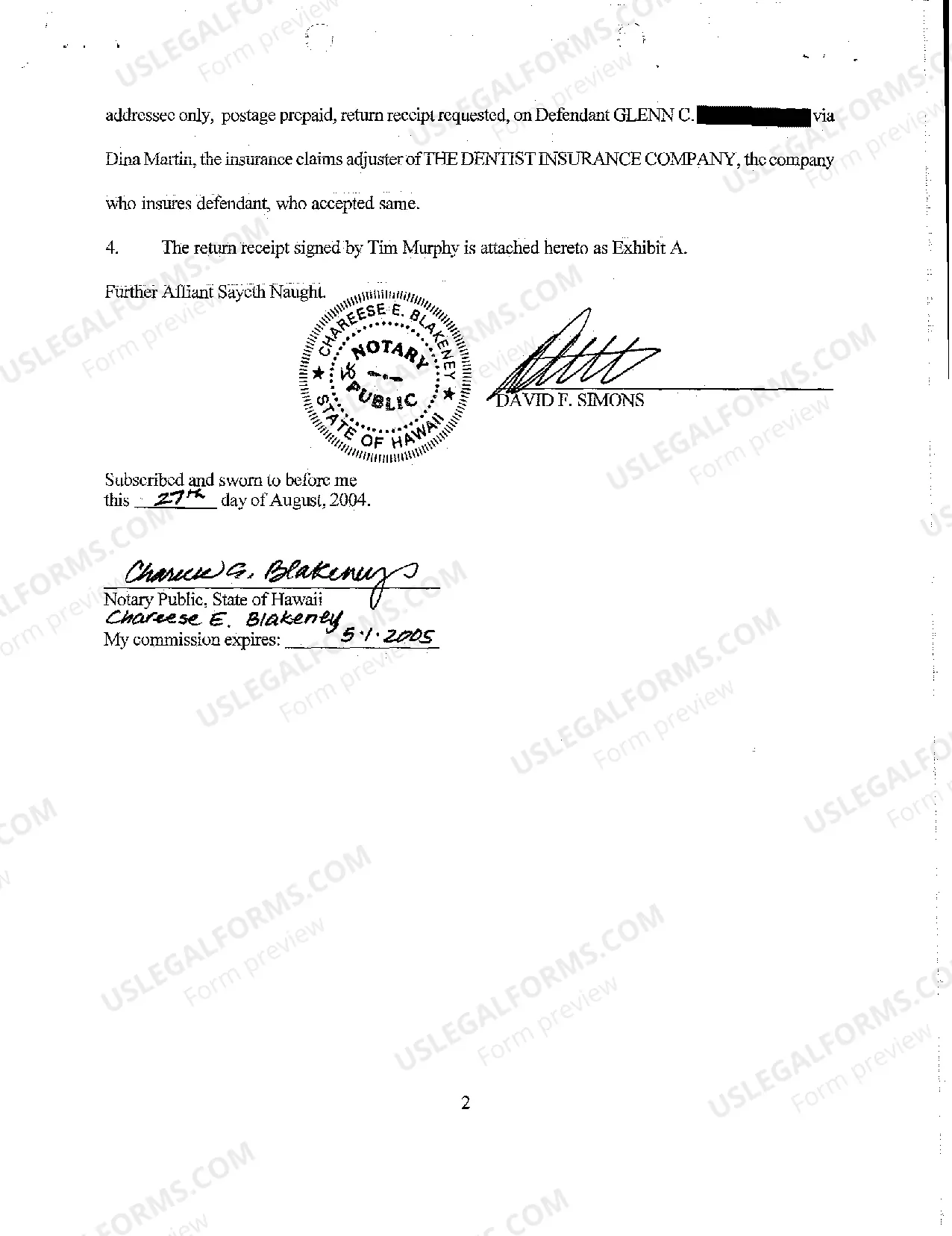 Preview A02 Complaint for Dental Malpractice