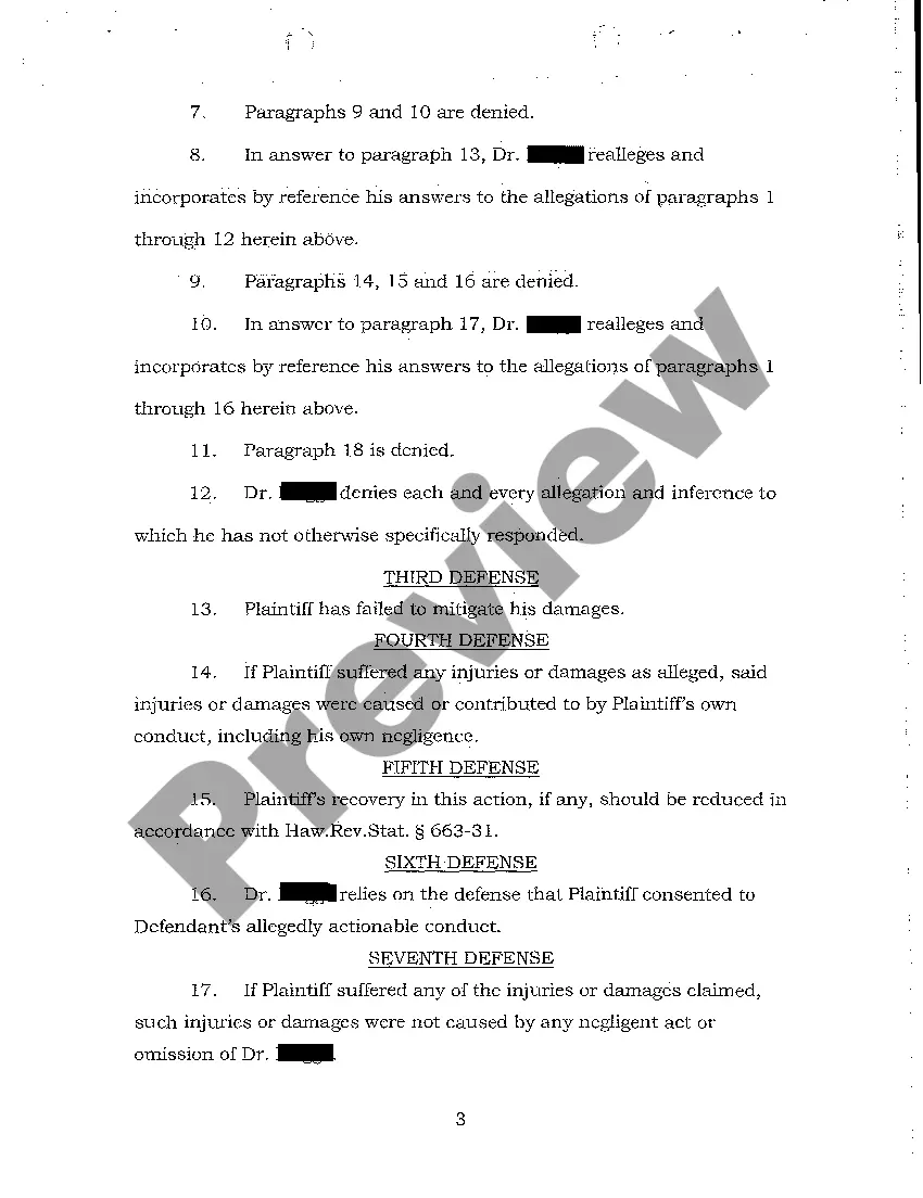 Get A03 Defendant's Answer to Complaint Preview A03 Defendant's Answer to Complaint