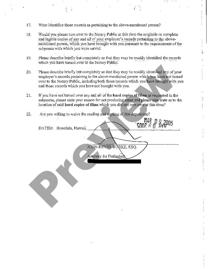 Get A06 Notice of Taking Depositions Upon Written Interrogatories Preview A06 Notice of Taking Depositions Upon Written Interrogatories
