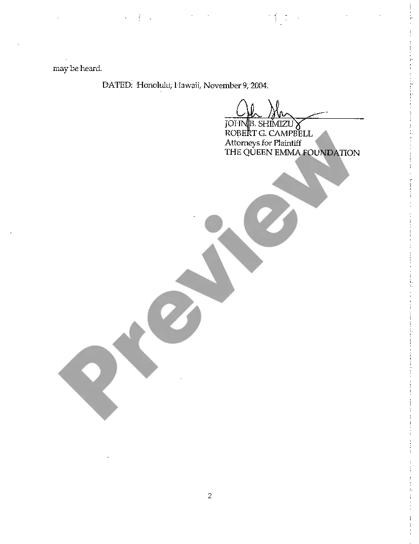 Preview A18 Notice of Hearing Motion and Certificate of Service