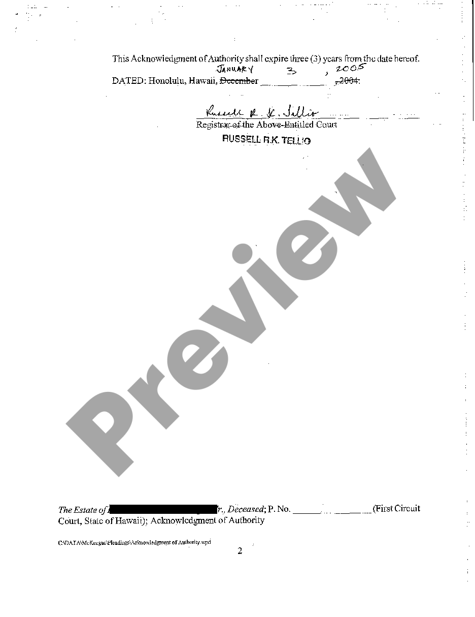 page 1 A02 Acknowledgment of Authority preview