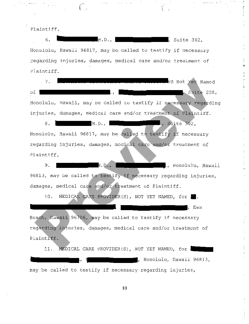 Preview A08 Plaintiff's Pretrial Statement