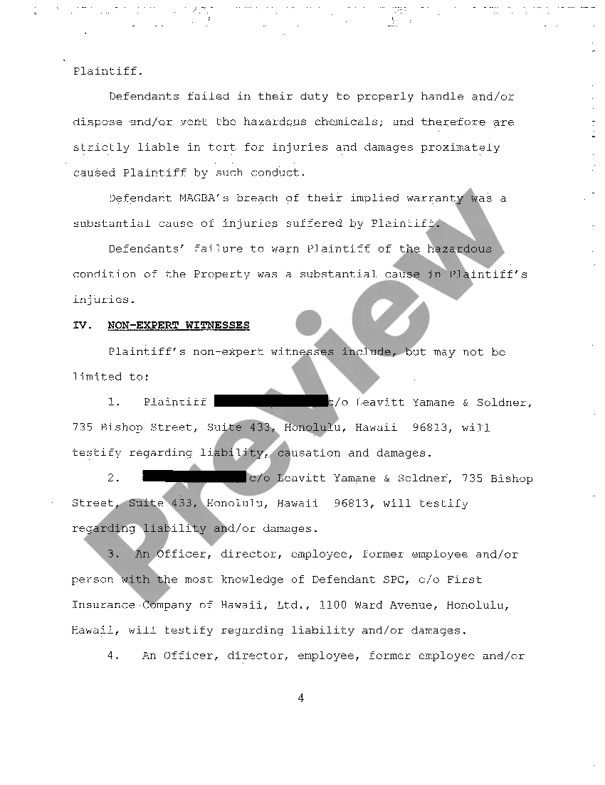 Preview A08 Plaintiff's Pretrial Statement