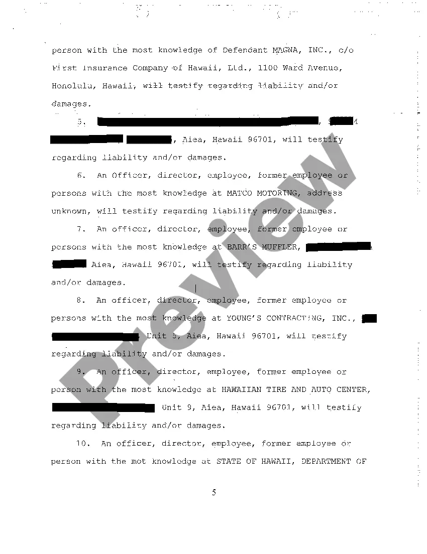 Preview A08 Plaintiff's Pretrial Statement