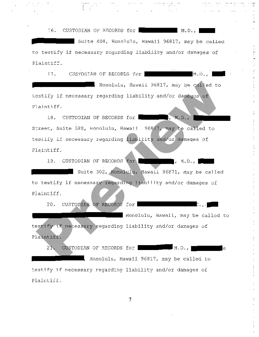 Preview A08 Plaintiff's Pretrial Statement