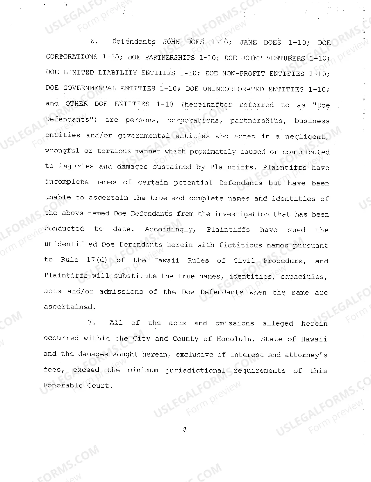 Preview A02 Complaint for Personal Injury Due to Negligent Mishandling of Domestic Animal