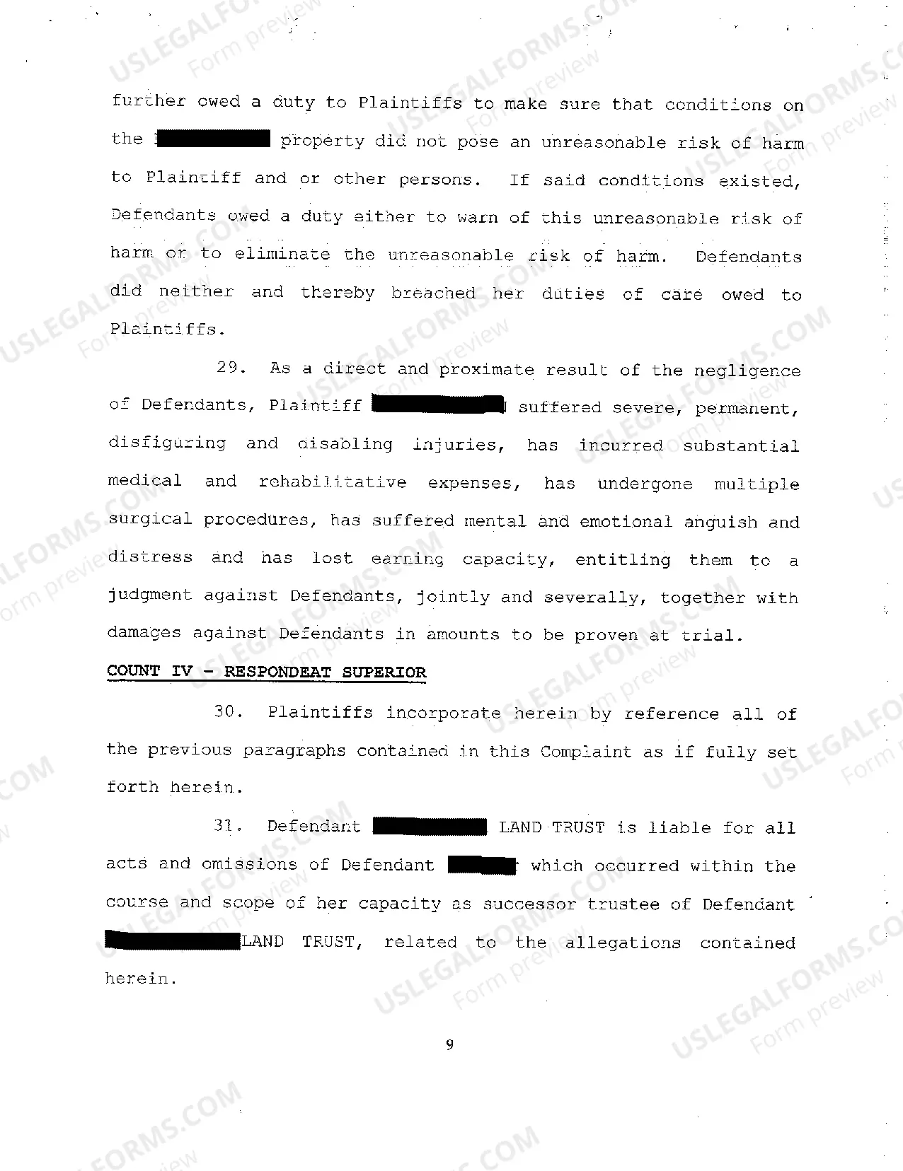 Preview A02 Complaint for Personal Injury Due to Negligent Mishandling of Domestic Animal