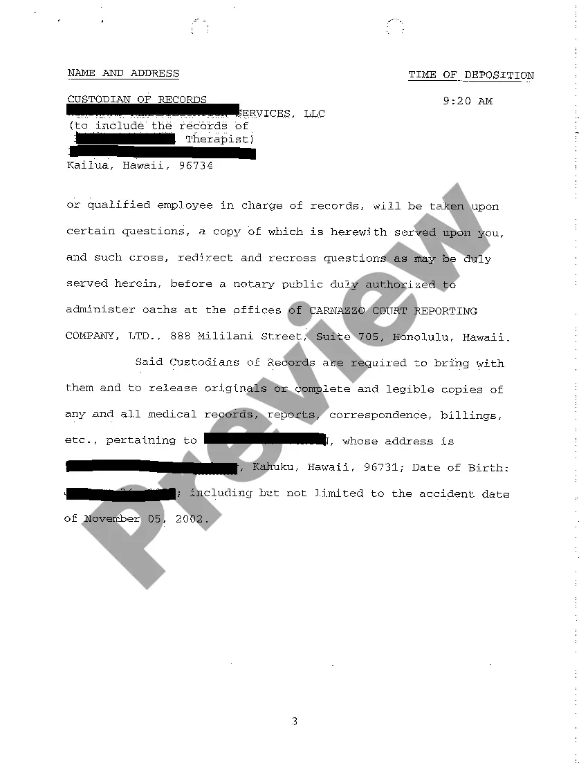 Preview A13 Notice of Taking Deposition Upon Written Questions