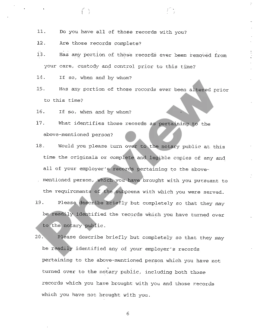 Preview A13 Notice of Taking Deposition Upon Written Questions