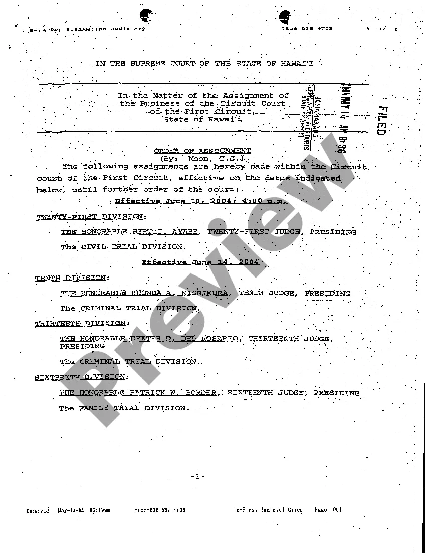 Preview A09 Reassignment of Case to Another Judge