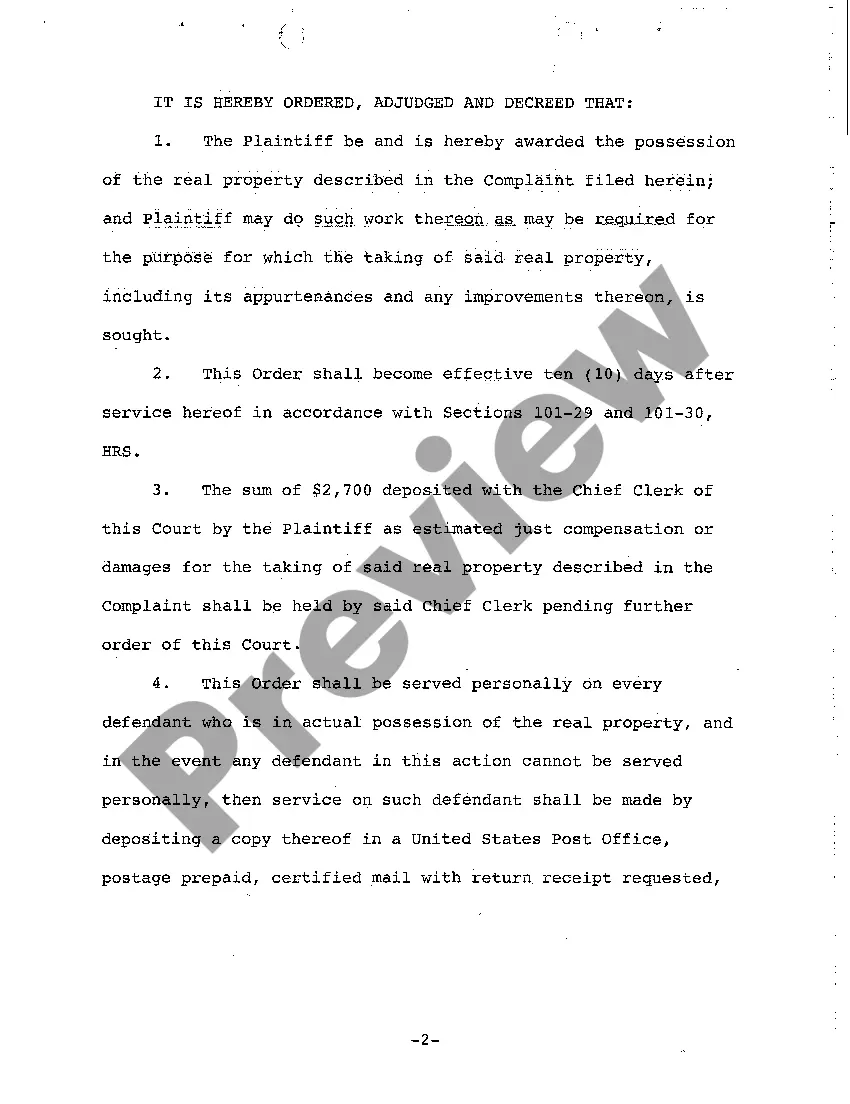 Get A06 Order Putting Plaintiff in Possession Preview A06 Order Putting Plaintiff in Possession