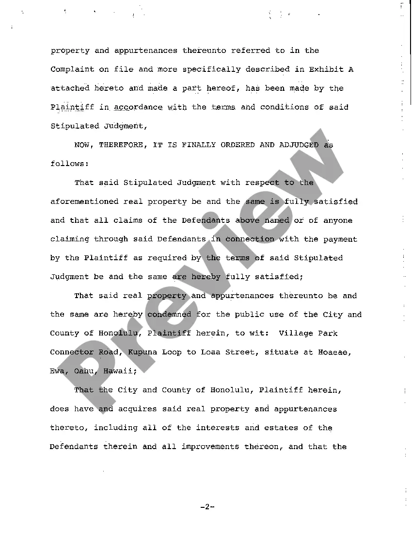 Preview A15 Final Order of Condemnation