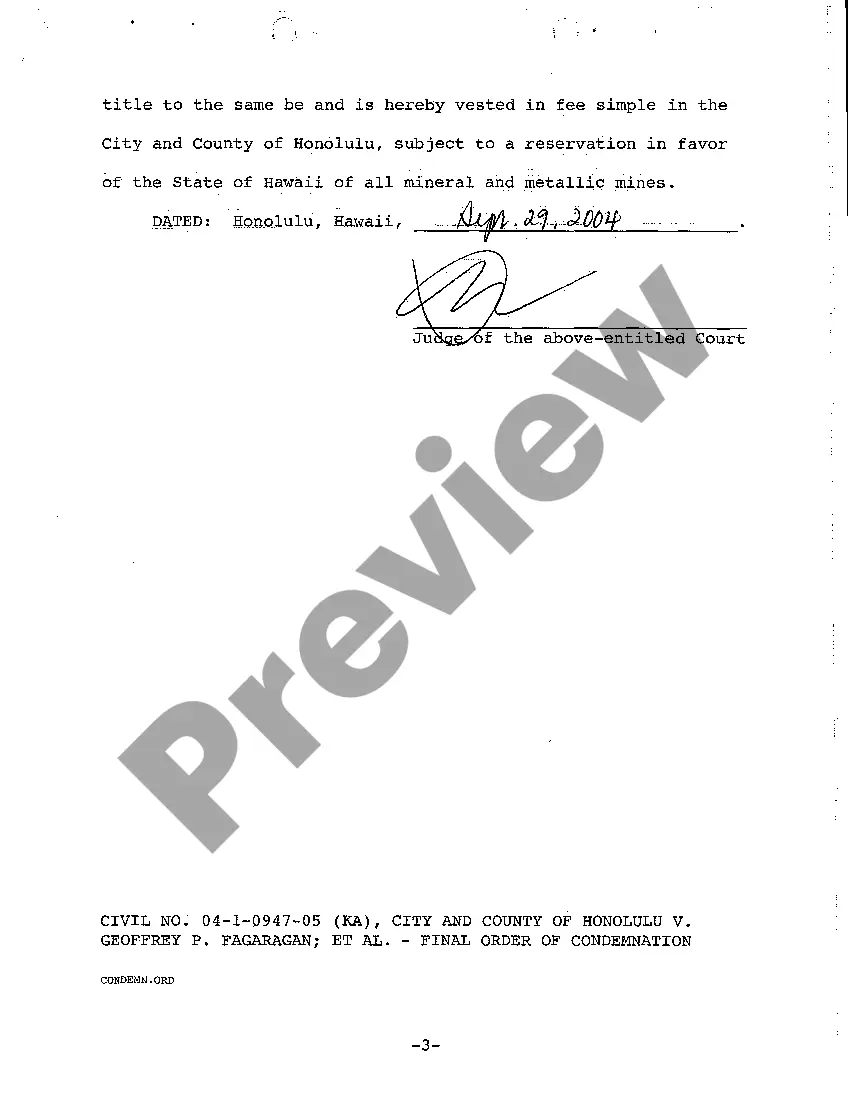 Preview A15 Final Order of Condemnation