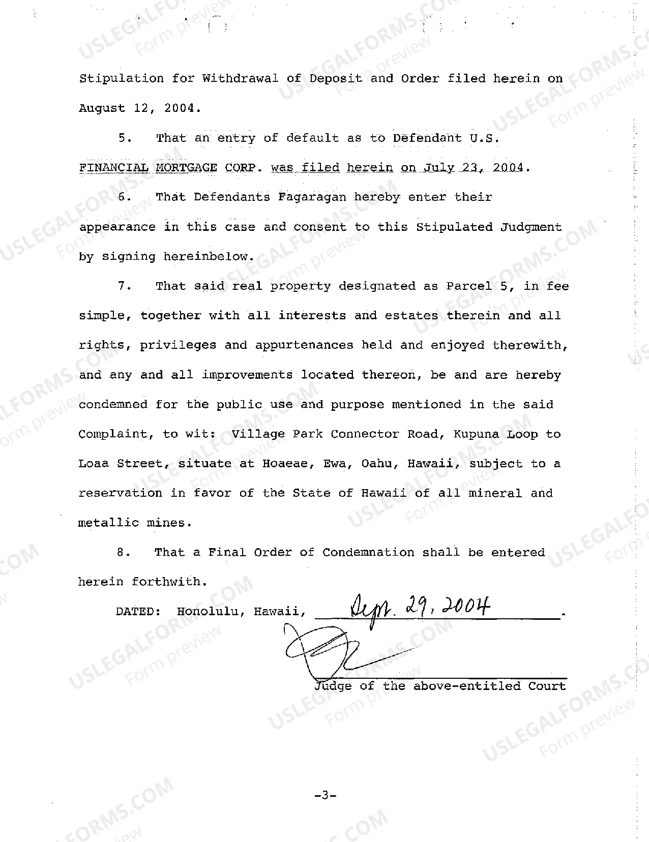 Preview A16 Stipulated Judgment as to all Claims and all Parties