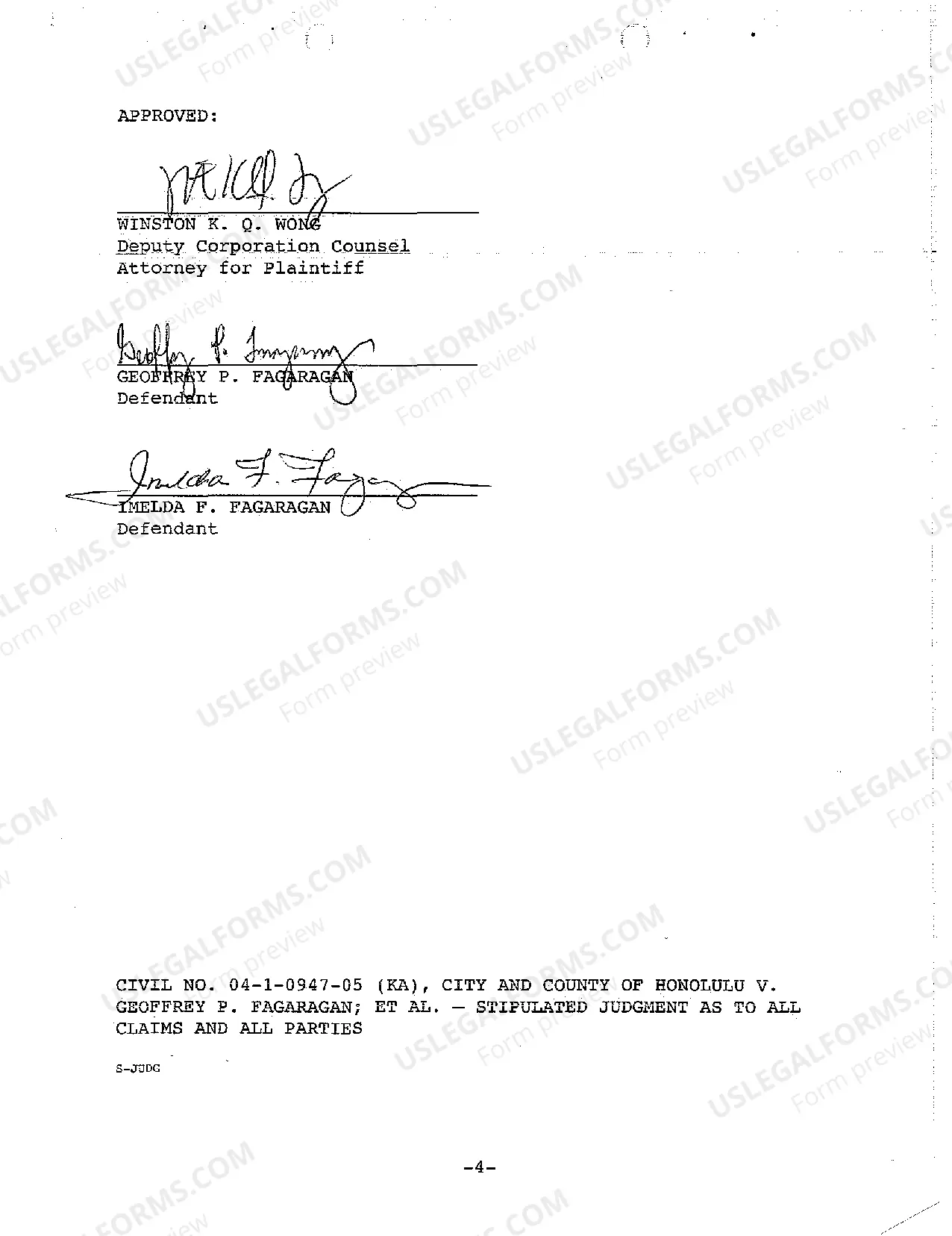 Preview A16 Stipulated Judgment as to all Claims and all Parties