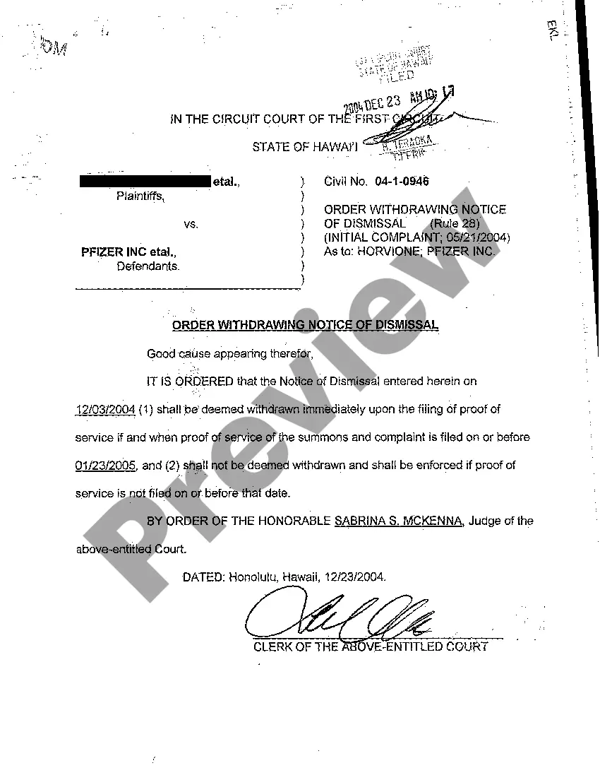 Preview A12 Plaintiff's Objection to Notice of Dismissal and Withdrawal of Notice of Dismissal