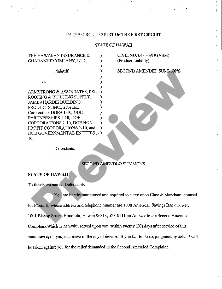 Get A06 Second Amended Complaint for Products Liability Resulting in Water Damage in Plaintiff's Home Preview A06 Second Amended Complaint for Products Liability Resulting in Water Damage in Plaintiff's Home
