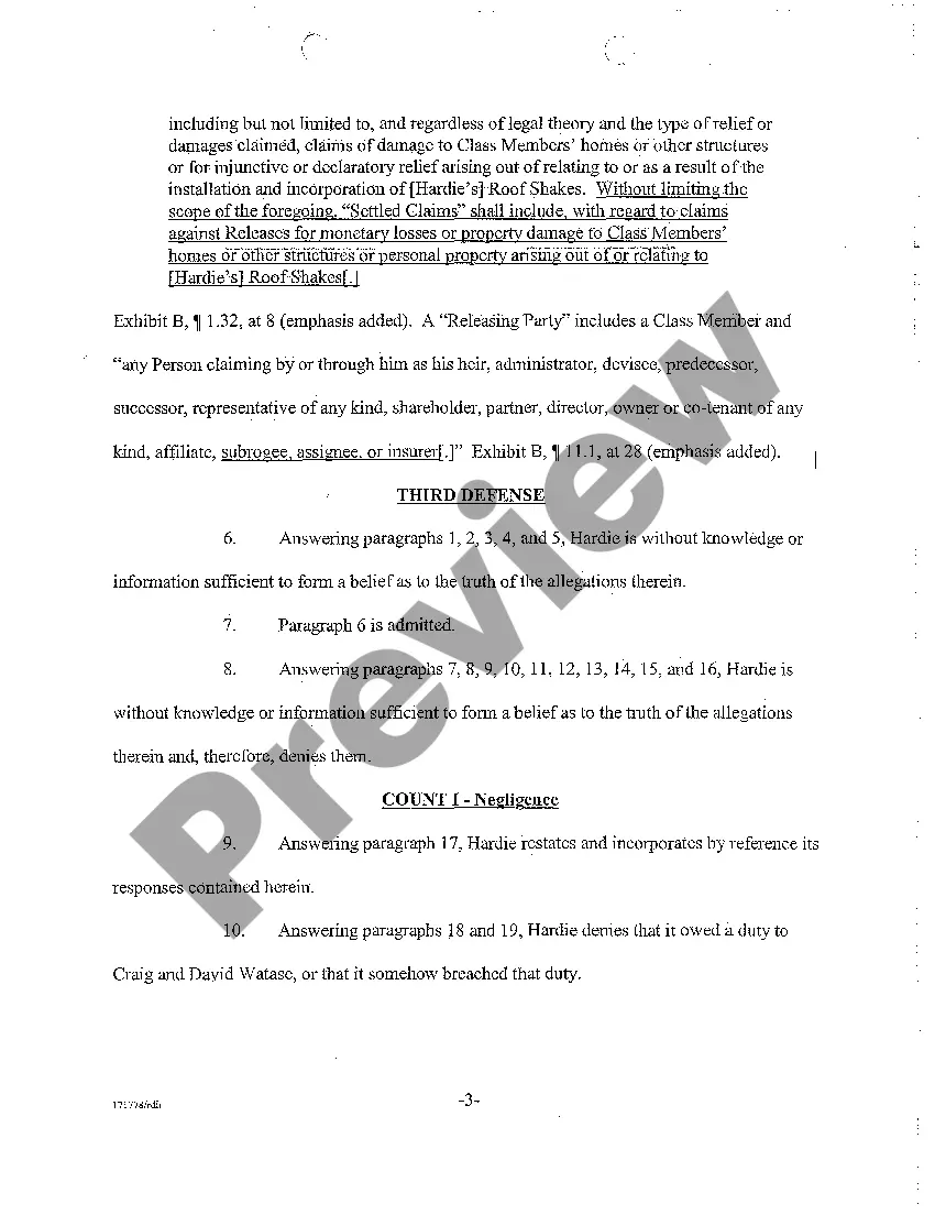 Preview A11 Defendant's Answer to the Second Amended Complaint