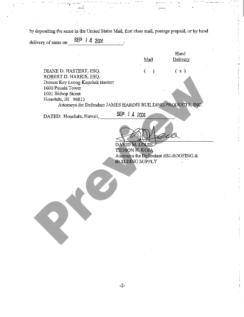 Preview A12 Supplemental Certificate of Service Re Defendant's Crossclaim