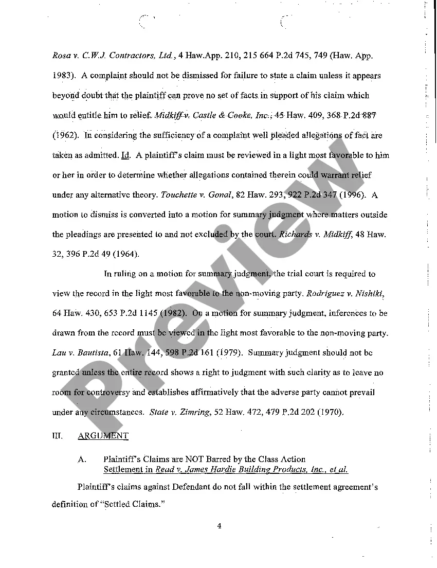 Preview A19 Plaintiff's Memorandum in Opposition to Motion to Dismiss or in the Alternative for Summary Judgment on the Second Amended Complaint