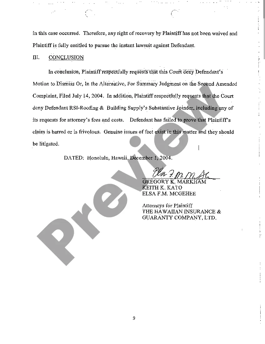 Preview A19 Plaintiff's Memorandum in Opposition to Motion to Dismiss or in the Alternative for Summary Judgment on the Second Amended Complaint