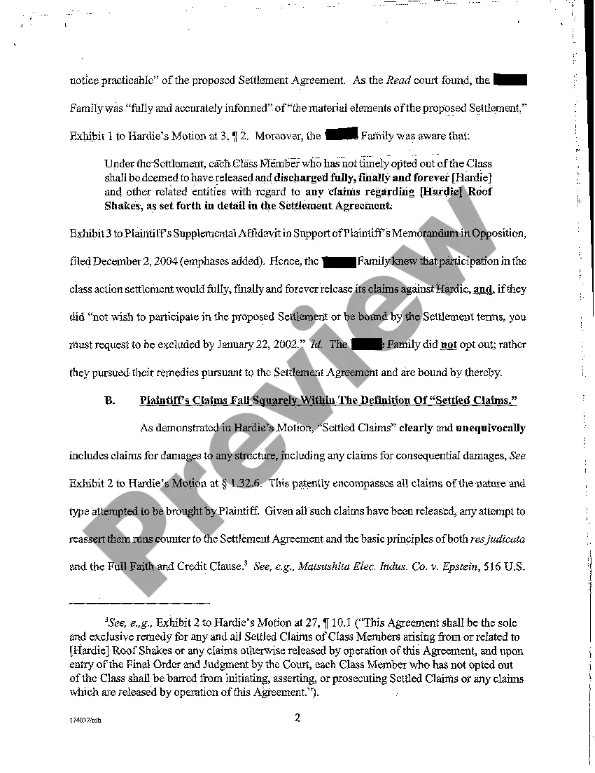 Preview A23 Reply Memorandum in Support of Defendant's Motion to Dismiss or, Alternatively, for Summary Judgment on Second Amended Complaint